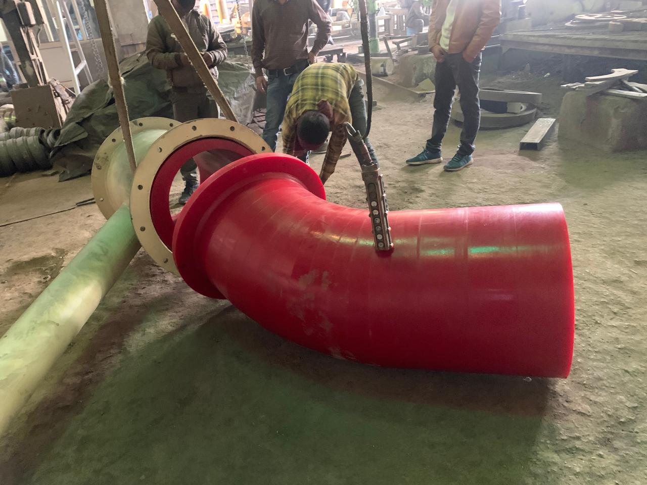 Polyurethane Lined Ball Mill Feed Pipe
